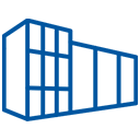 Icons depicting buildings