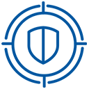Icon of a shield within a target